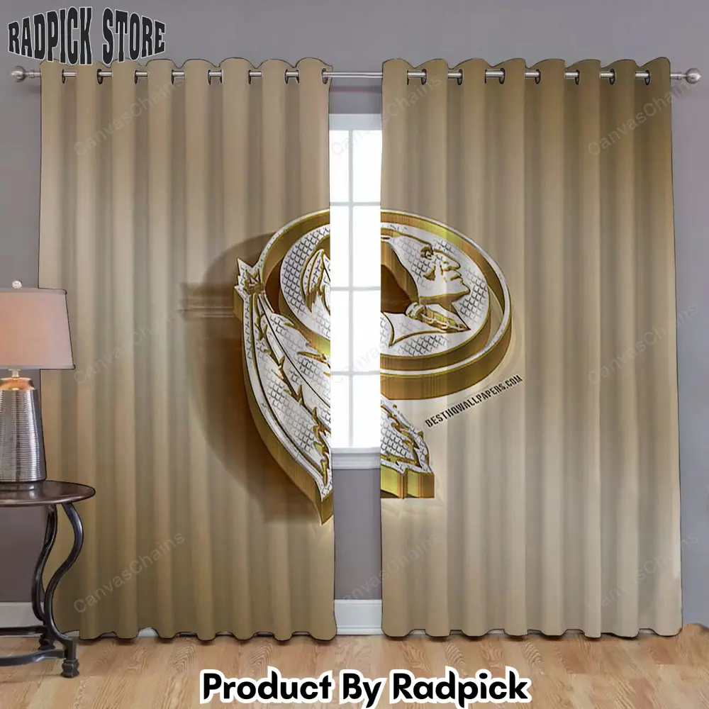 Radpick washington redskins window curtains american football club golden silver curtains living room curtains for window rp85276